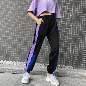 Striped High-Waist Sport Joggers