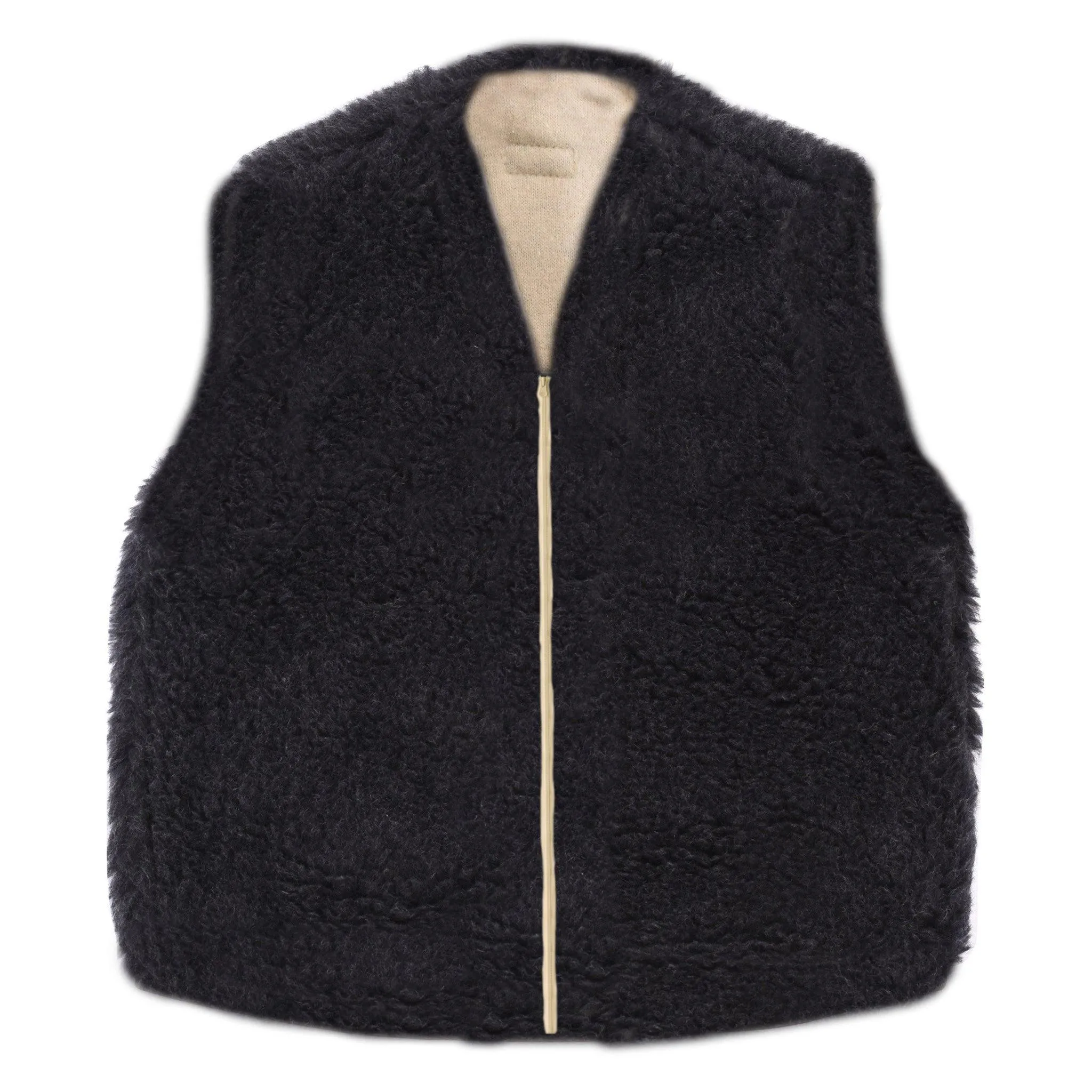 Baby/Kid Virgin Wool Vest - Charcoal