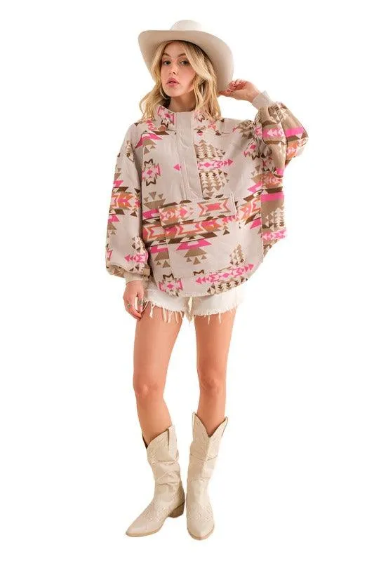 Blue B Exclusive Aztec Western Pullover