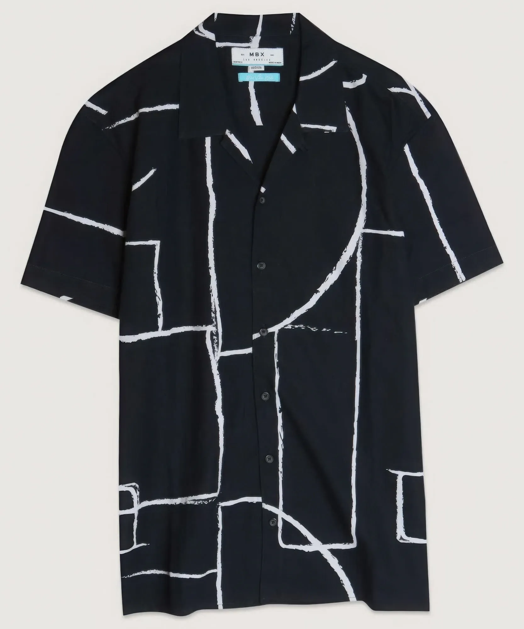 Boho Lines Mens Camp Shirt