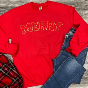 Chenille Merry Sweatshirt