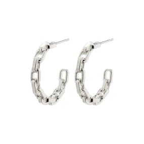 EIRA cable chain hoop earrings silver-plated