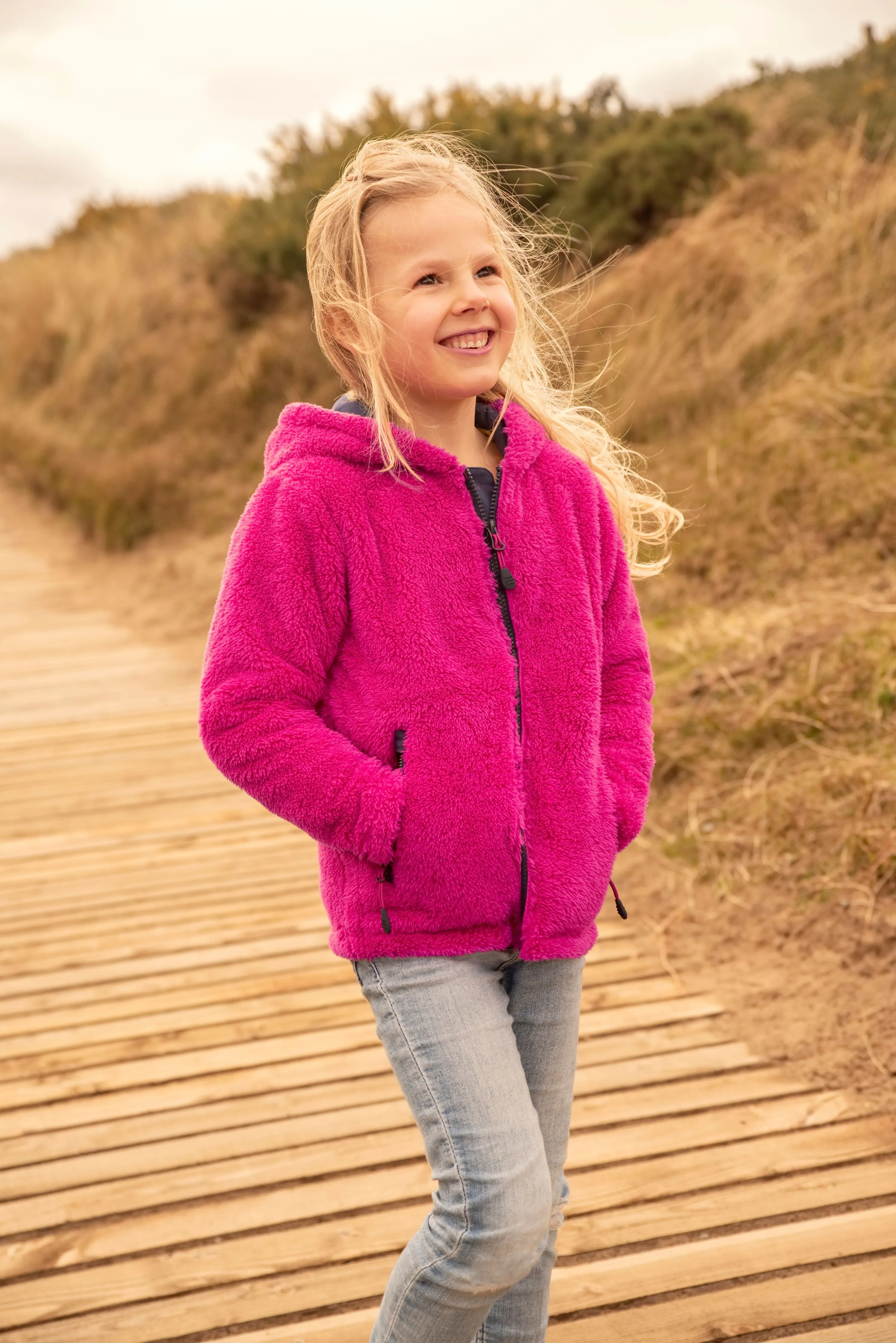 Gracie Sherpa Fleece - Bright Pink