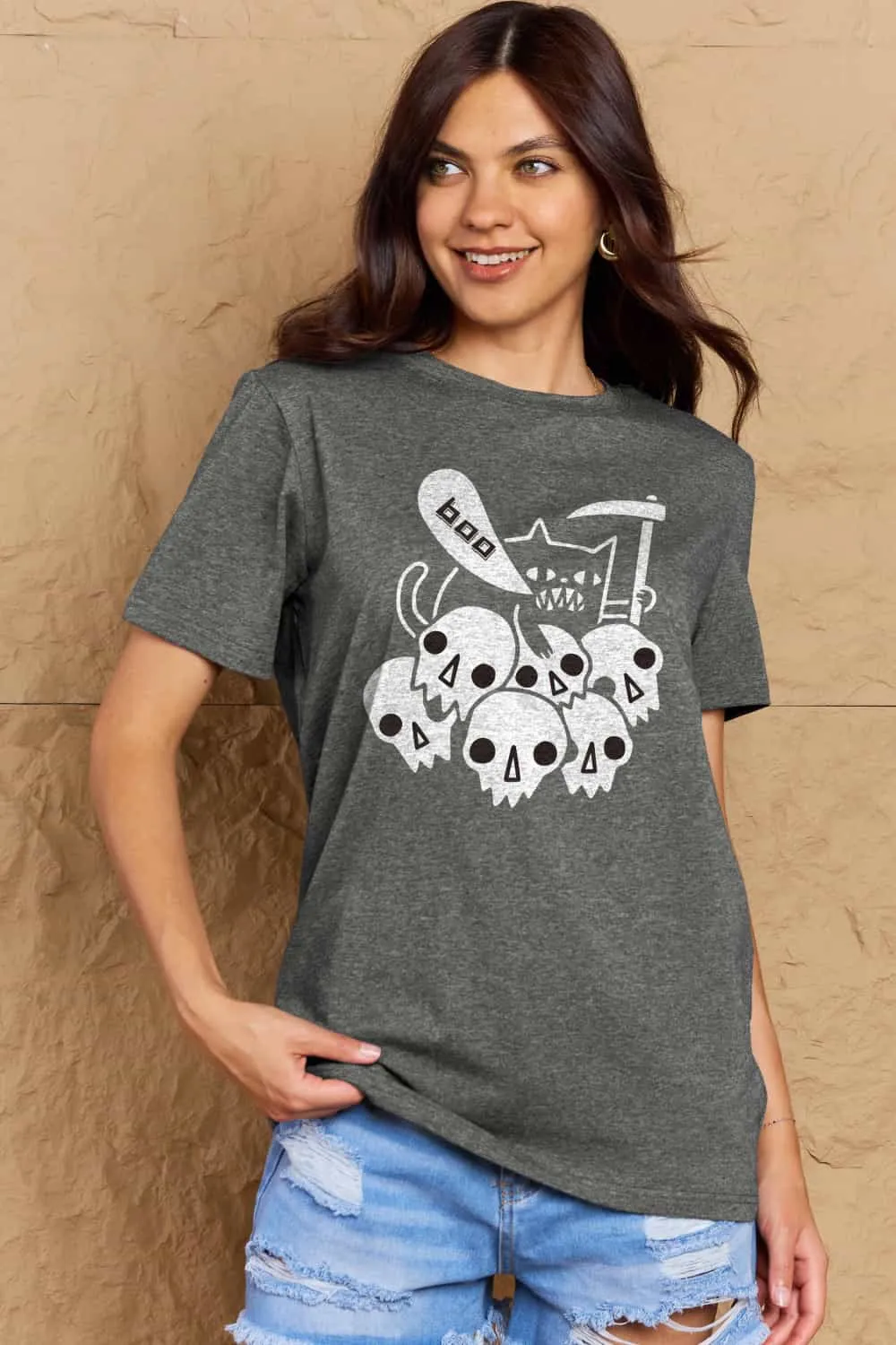 Graphic BOO Cotton T-Shirt