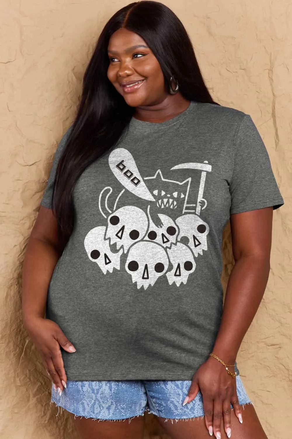 Graphic BOO Cotton T-Shirt