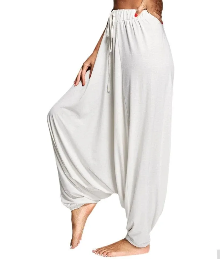 High Waist Drawstring Harem Pants