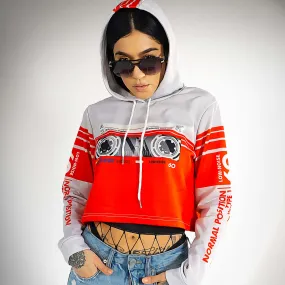 Ladies Cassette Throwback Cropped Hoodie