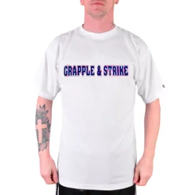 MAR-084J | White Round-Neck Grapple & Strike T-Shirt (OD)