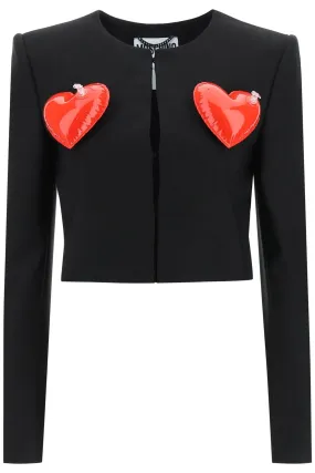 Moschino cropped jacket with inflatable hearts