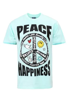 Peace Happiness Graphic T-shirts