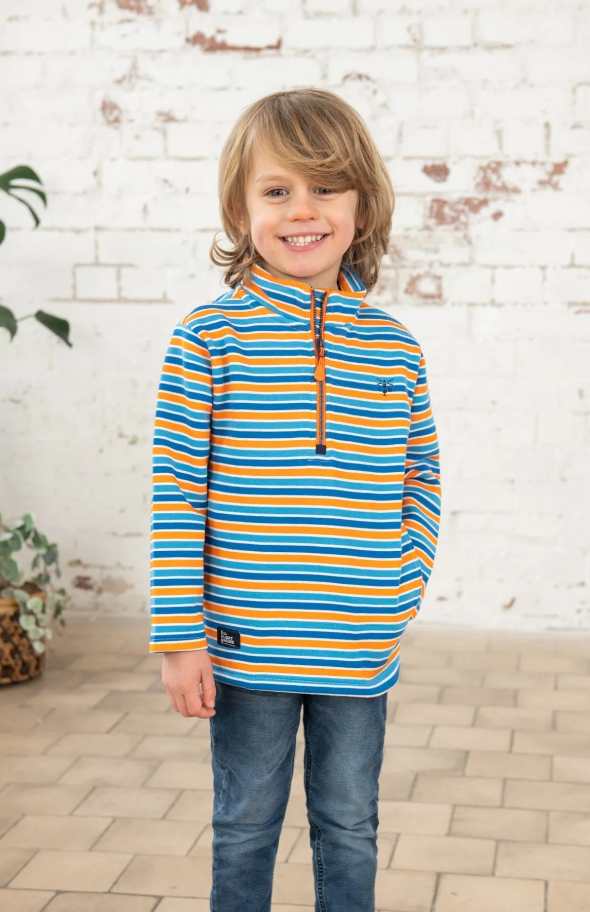 Riley Sweatshirt - Blue Orange Stripe