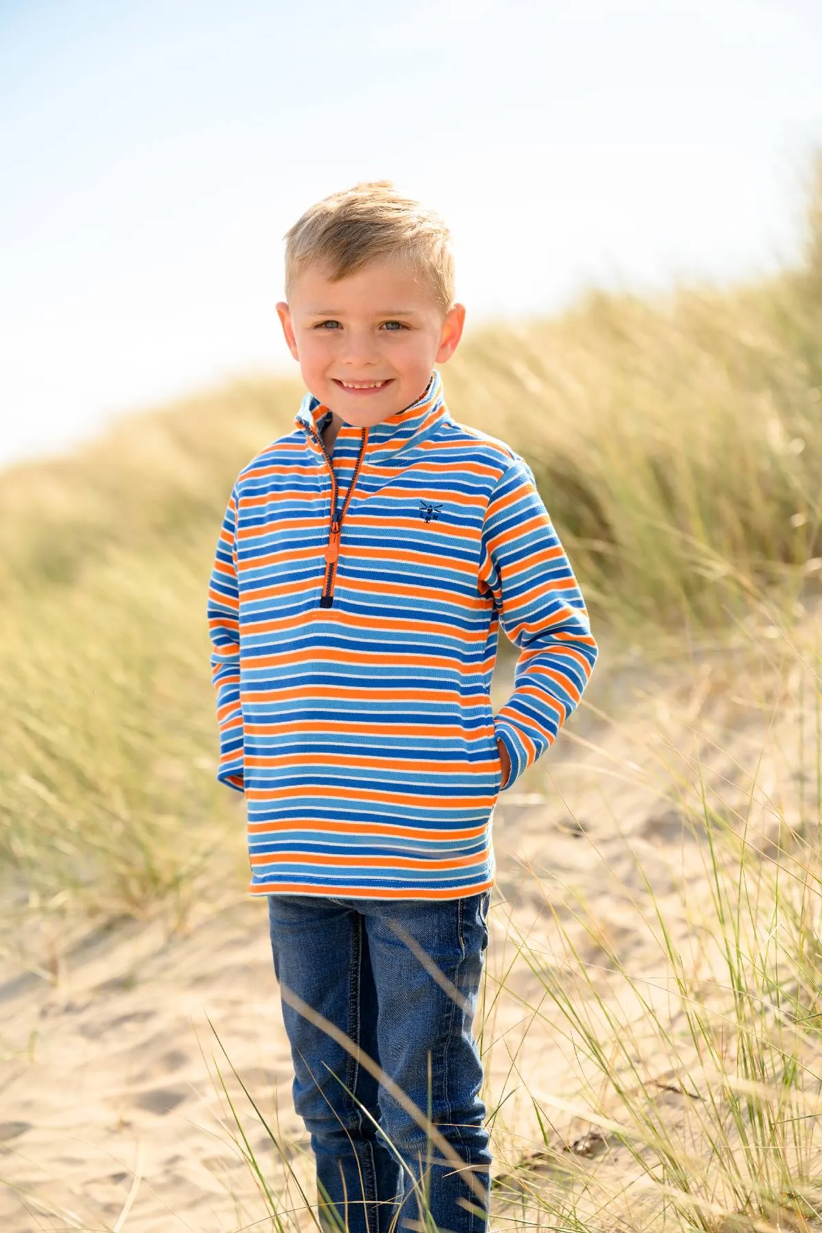 Riley Sweatshirt - Blue Orange Stripe