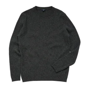 Shilo Ribbed Knit Charcoal Crewneck