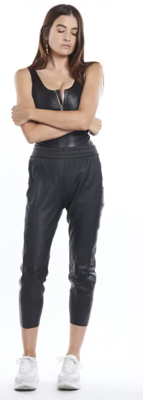 Slim Leather Jogger