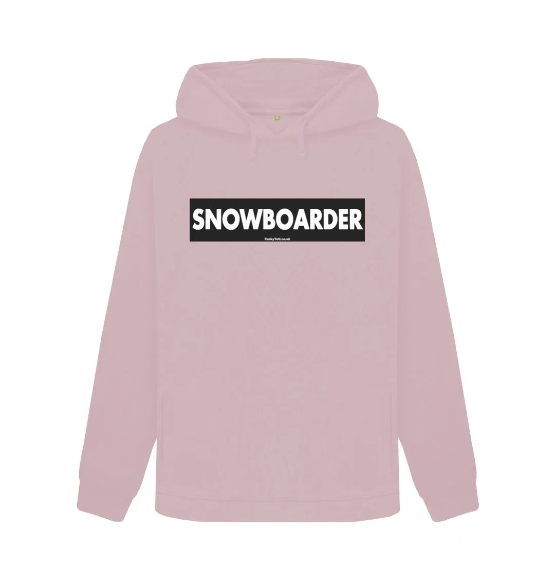 Women's Snowboarder Censor Bar Organic Pullover Hoodie